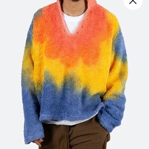 MNML TIE DYE SHERPA PULLOVER XS